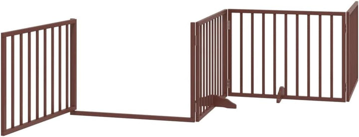 vidaXL Hundetor 6-TLG., Hundegitter Faltbar mit Tür Stützbeine, Schutzgitter für Wohnzimmer Küche Tr