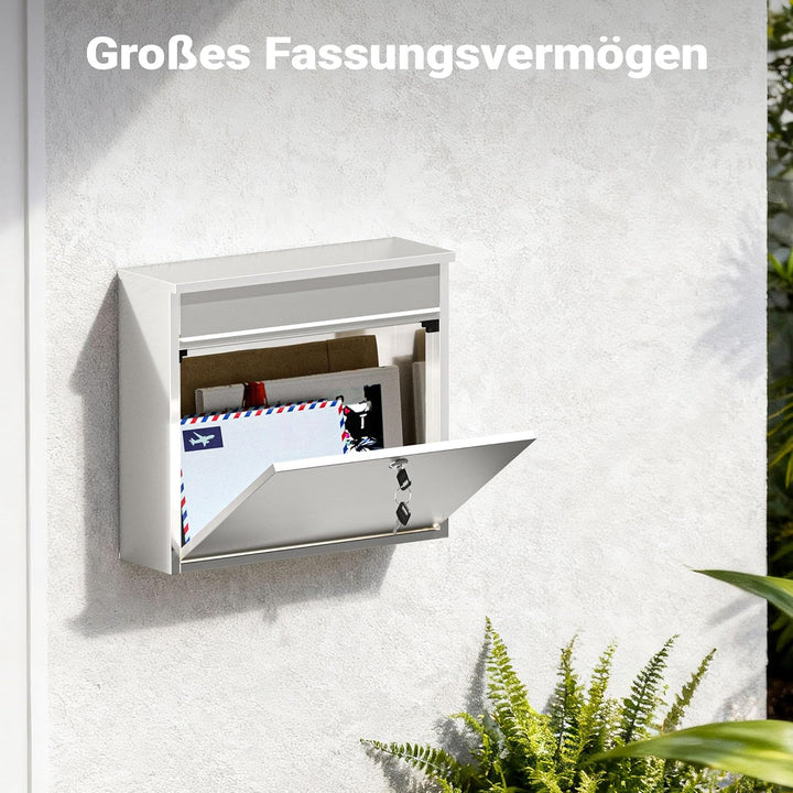 Briefkasten Postkasten Edelstahl Wandbriefkasten Mailbox Design V13