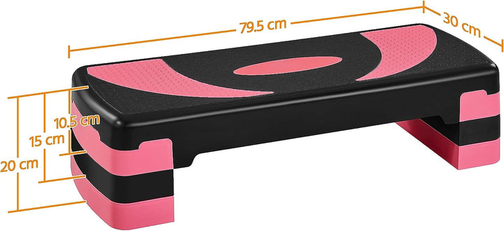 Yaheetech Aerobic Steppbrett für Zuhause Stepper mit rutschfester Oberfläche Stepboard in 3 Stufen v
