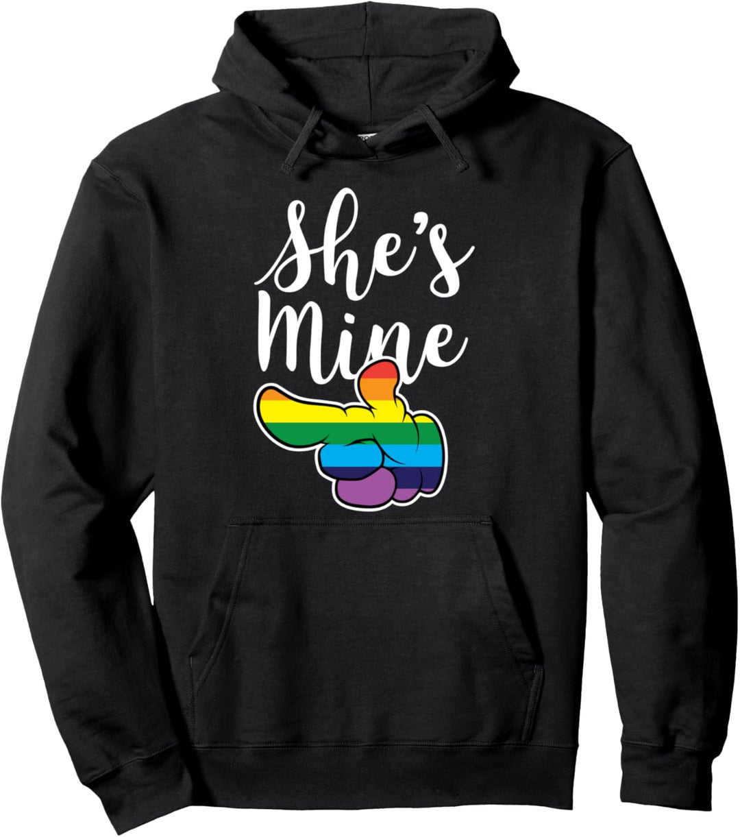She Is Mine Matching Lesbisches Paar Pullover Hoodie