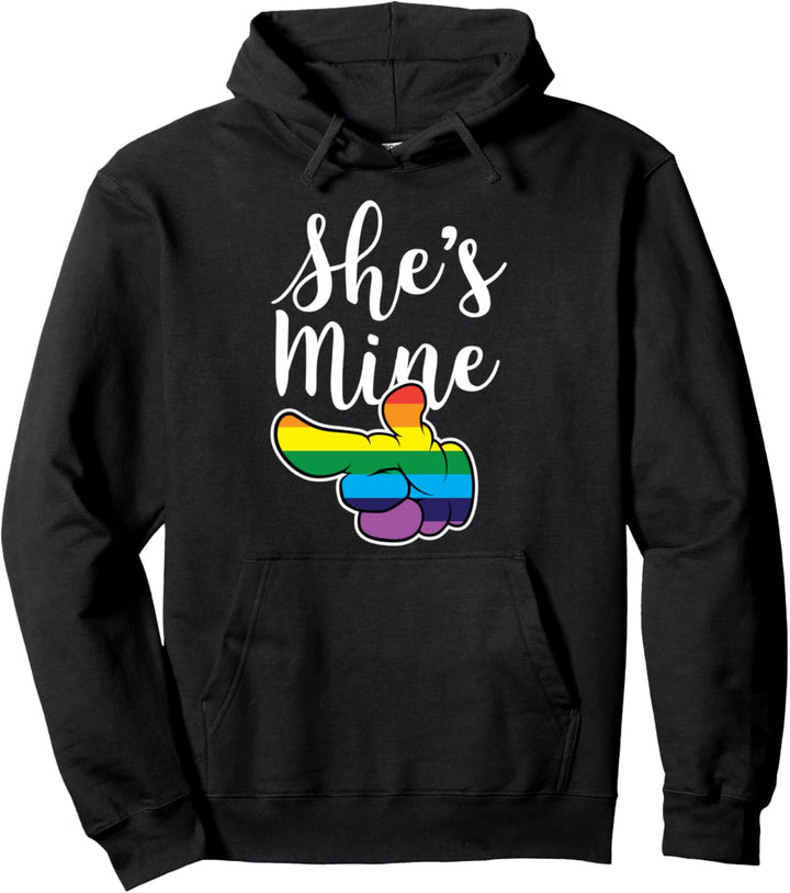 She Is Mine Matching Lesbisches Paar Pullover Hoodie