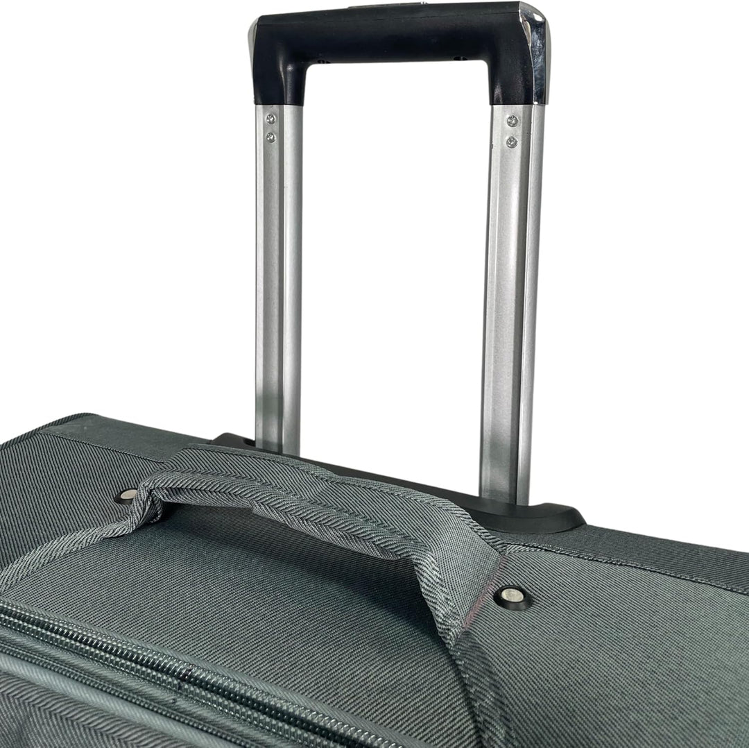 Stoff Reisekoffer Trolley Erweiterbar mit Zwillingsrollen (M/L/XL/XXL oder 4er Set) Weichgepäck (Gra