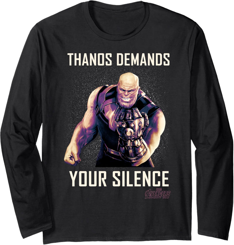 Marvel Avengers: Infinity War Thanos Demands Silence Langarmshirt