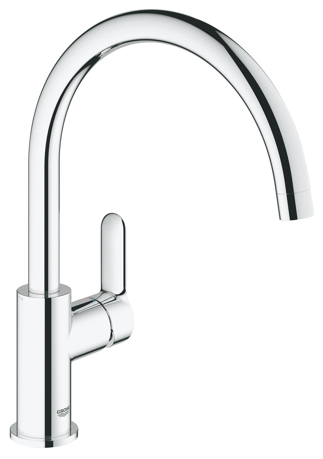 GROHE BauEdge - Einhand-Spültischbetterie (Einlochmontage, Einlochmontage, 360° schwenkbar), chrom,