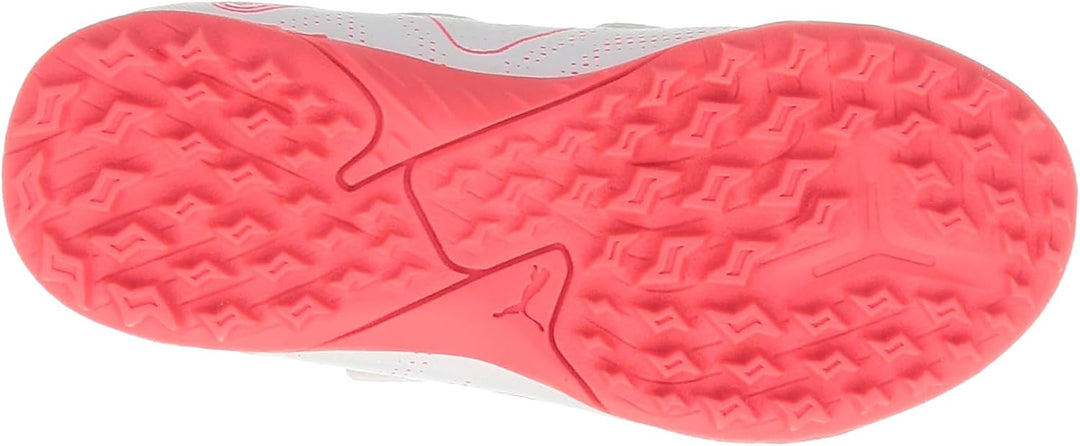 PUMA Unisex Kinder Future Play Tt V Jr Fussballschuh 33 EU Puma White Fire Orchid, 33 EU Puma White