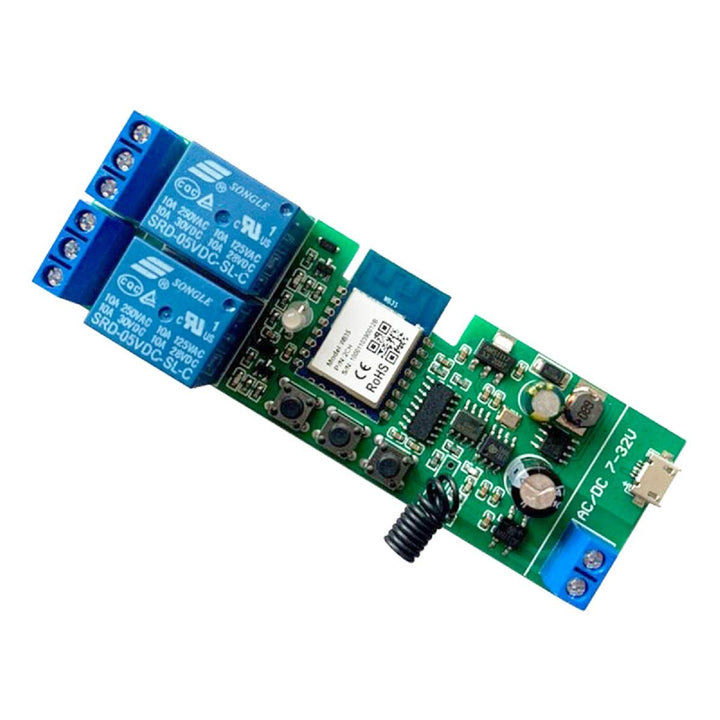 MHCOZY 2 Kanal WiFi RF Wireless Switch Relais, Phone App Fernbedienung für Zugangskontrolle, Smart G