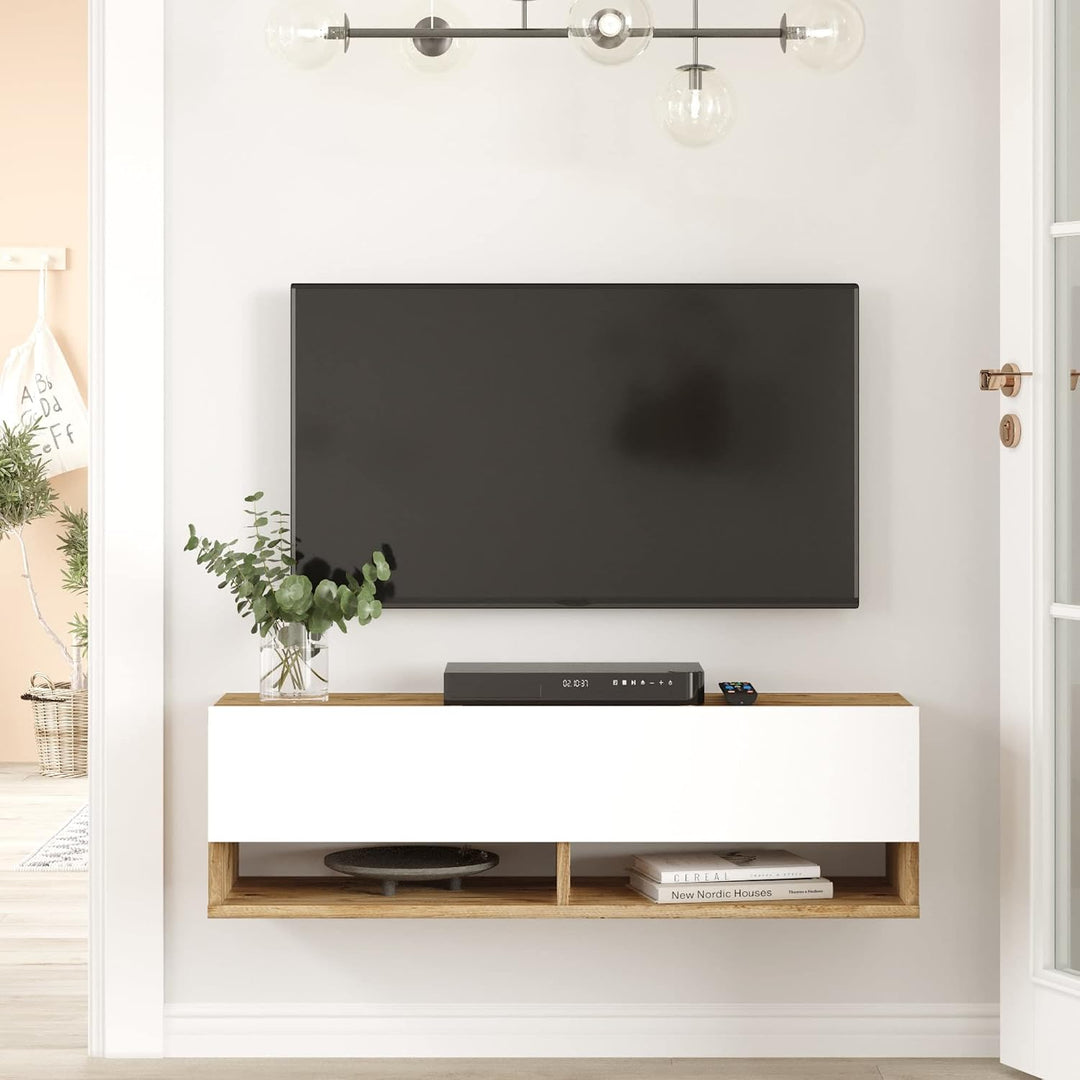 [en.casa] TV Board Laitila TV Schrank mit 2 Ablagen 2 Schranktüren Lowboard Fernsehtisch 100 x 31,5