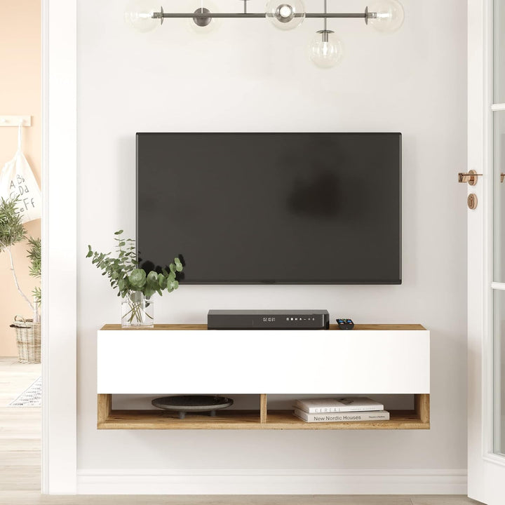 [en.casa] TV Board Laitila TV Schrank mit 2 Ablagen 2 Schranktüren Lowboard Fernsehtisch 100 x 31,5