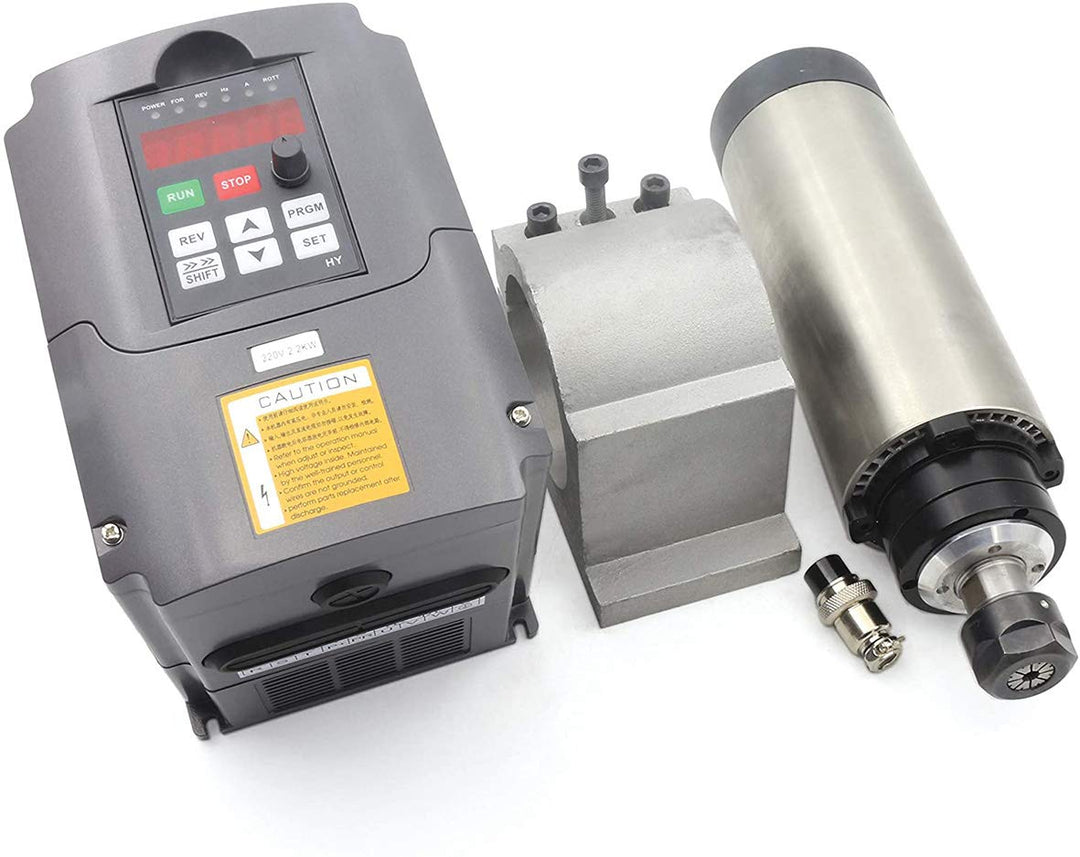 RATTMMOTOR 2.2kW 220V Luftgekühlten Spindelmotor ER20 und 2.2kW 220V VFD Frequenzumrichter und 80mm