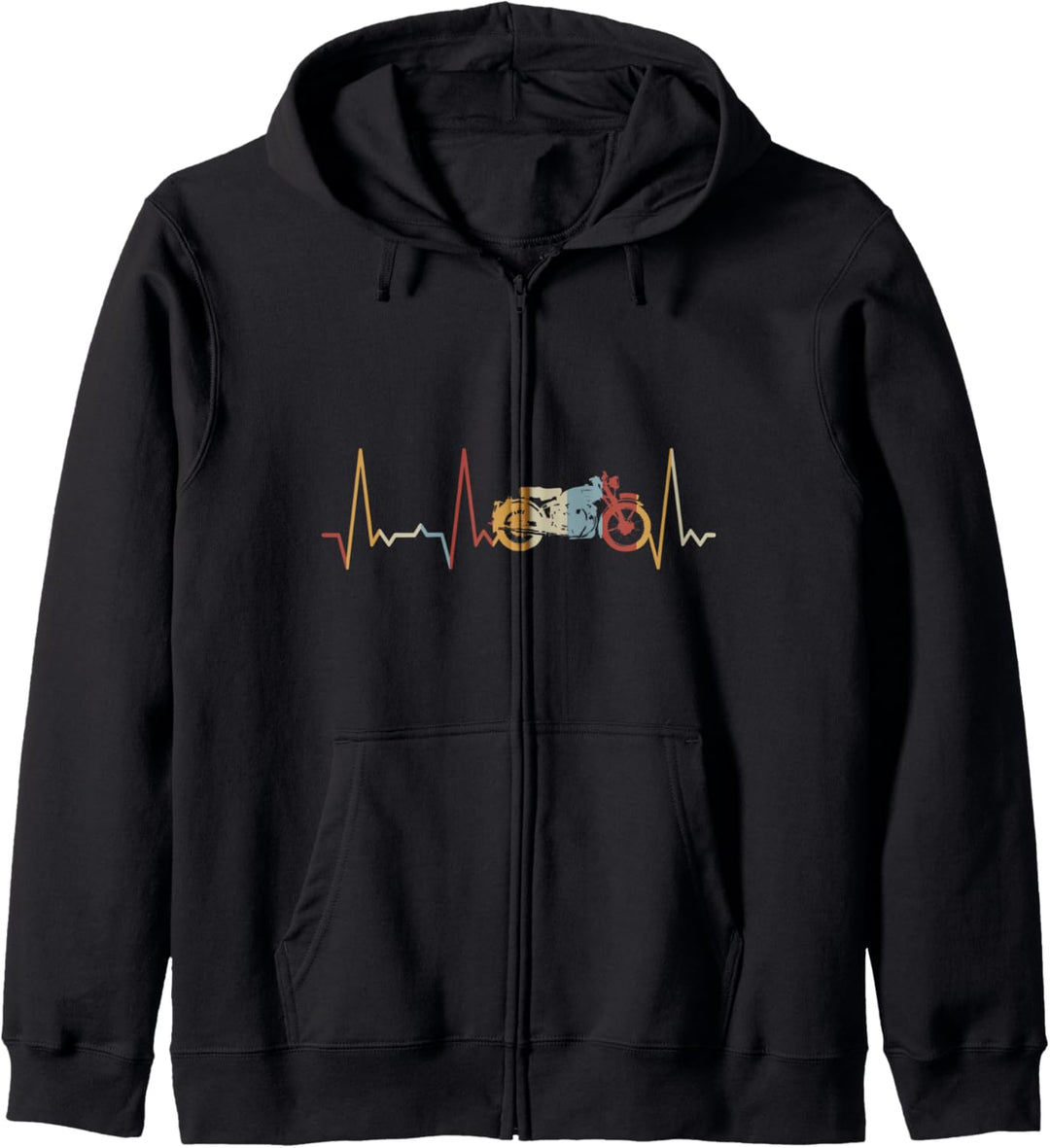 Herzschlag Motorrad Kapuzenjacke