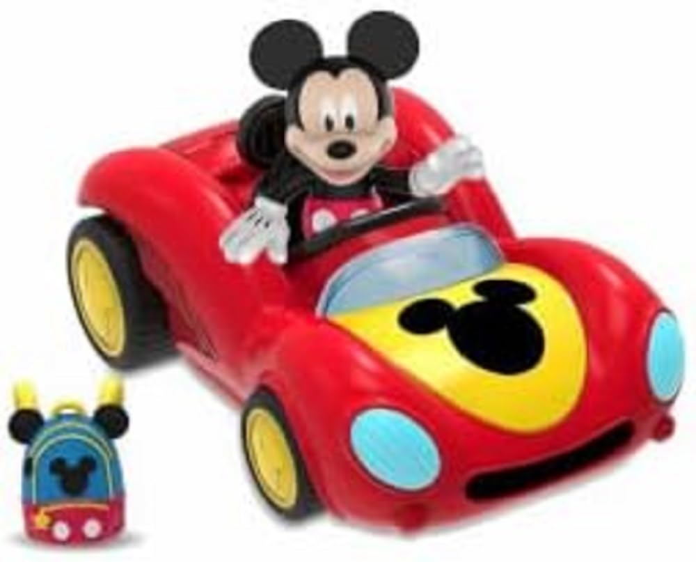Mickey, Fahrzeug mit 1 Figur 7,5 cm und 1 Zubehör, Verschiedene Modelle erhältlich, Spielzeug für Ki