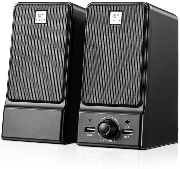 OROW USB Desktop Lautsprecher,HI-FI Stereo Sound USB-betriebener Lautsprecher für PC,16W Lautspreche