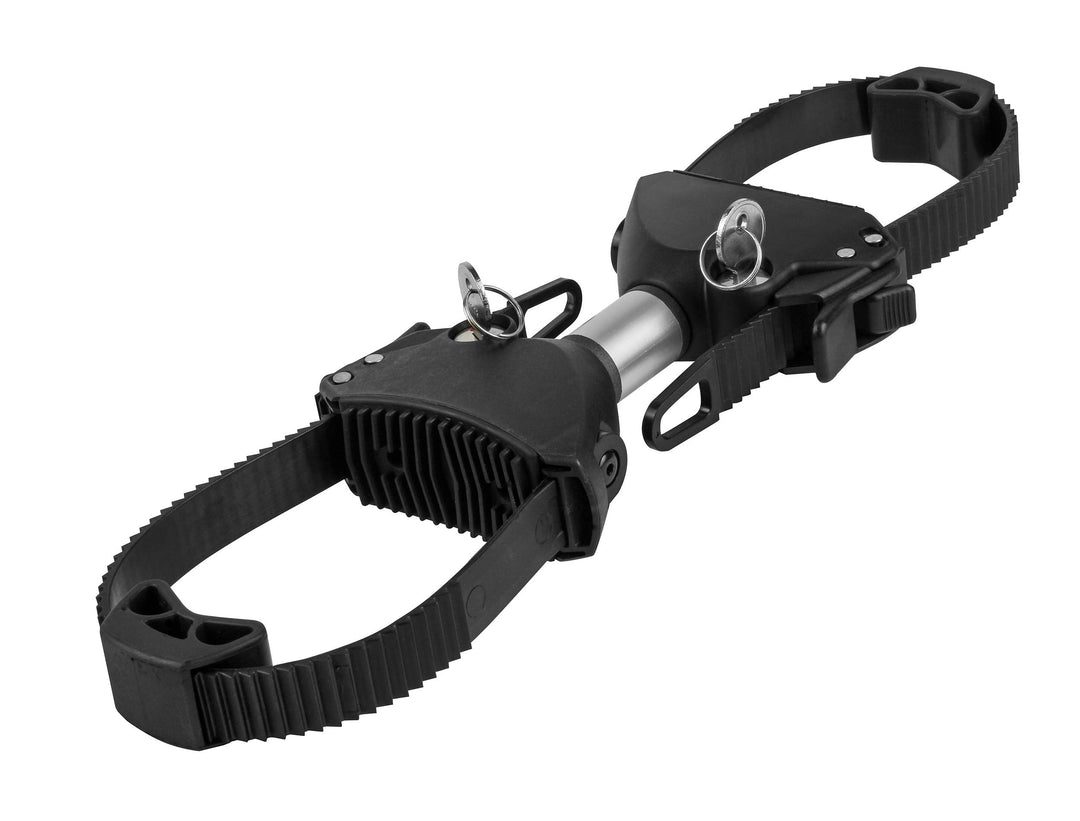 EUFAB 11579 Strap-Rahmenhalter beidseitig, abschliessbar, 15 cm Länge Beidseitig Single, Beidseitig