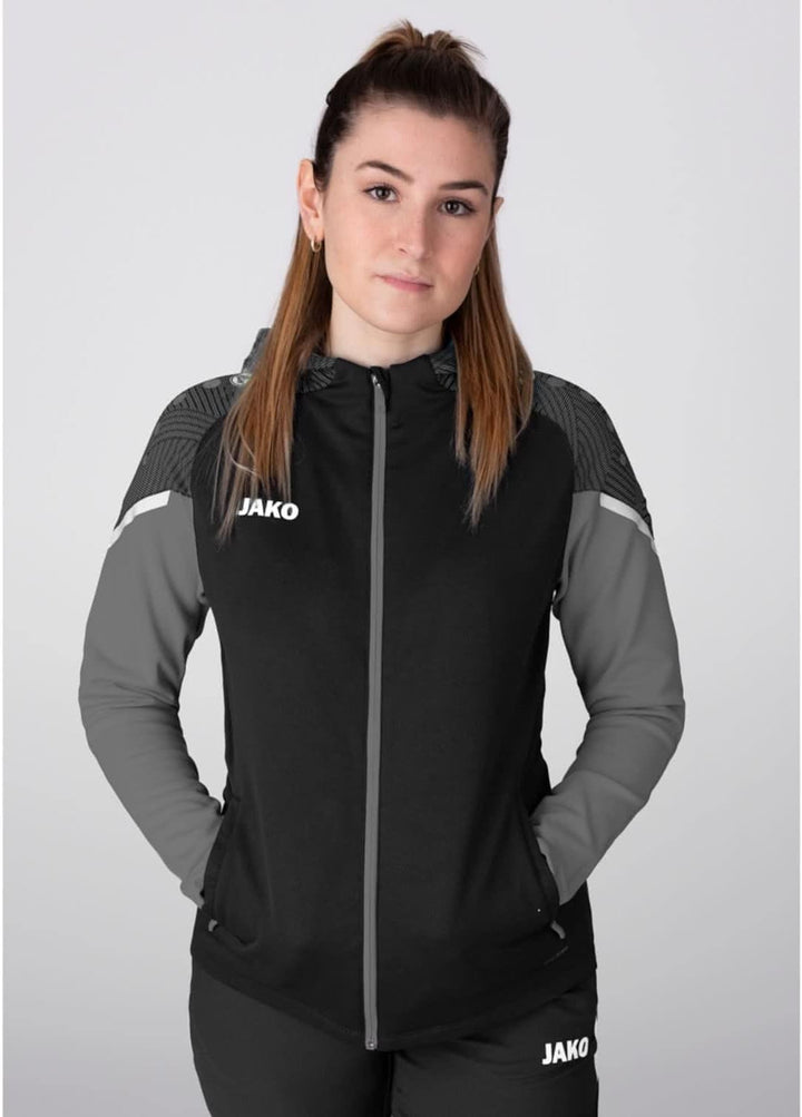 JAKO Damen Kapuzenjacke Performance, Royal/Weiss/Marine, 34, 6897 34 schwarz/anthra light, 34 schwar