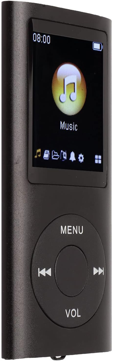 MP3 Player Stilvoller Multifunktionaler Musik Player mit Verlustfreiem Sound und Kopfhörern, Schlank