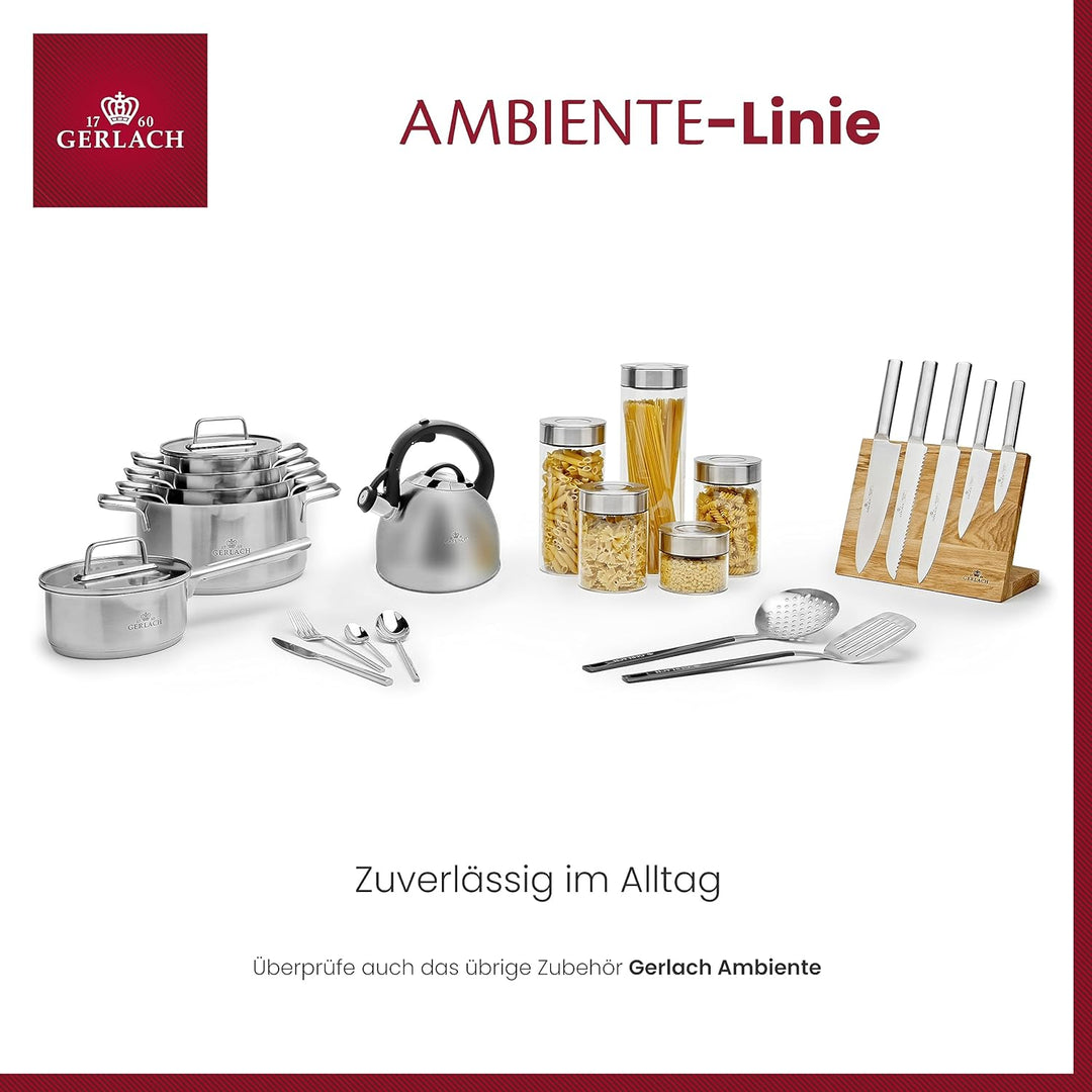 Gerlach AMBIENTE Topf-Set Edelstahl Kochtopf-Set Induktion Induktionstöpfe-Set Töpfe-Set Induktionsg