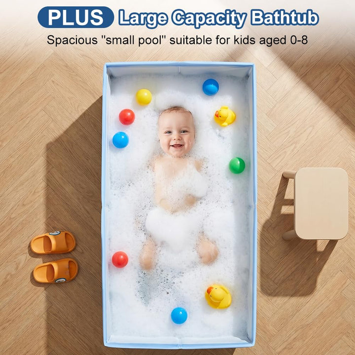 Vicloon Faltbare Badewanne für Kinder, Tragbare Baby Badewanne Für 0-8 Jahre, Platzsparende Grosse K