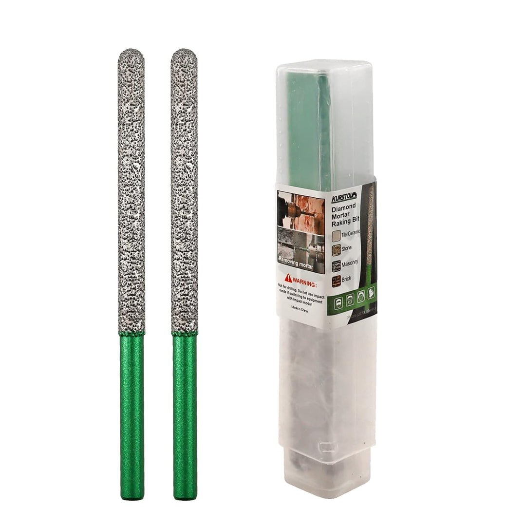 KURSTOL Diamant Mörtel Hakenbohrer – Diamant Fugenfräser 2 Stück 7,2 mm x 74 mm Rundschaft Tuck Poin