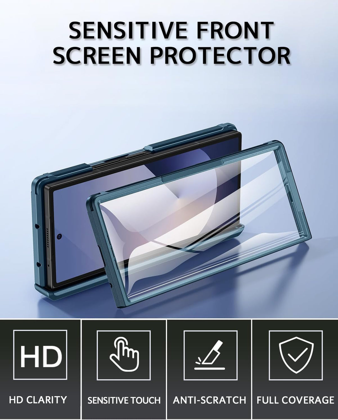NINKI für Samsung Galaxy Fold 6 Case mit Invisible Bracket, Schutzhülle [vorne Displayschutz] Anti-K