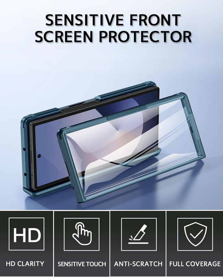 NINKI für Samsung Galaxy Fold 6 Case mit Invisible Bracket, Schutzhülle [vorne Displayschutz] Anti-K