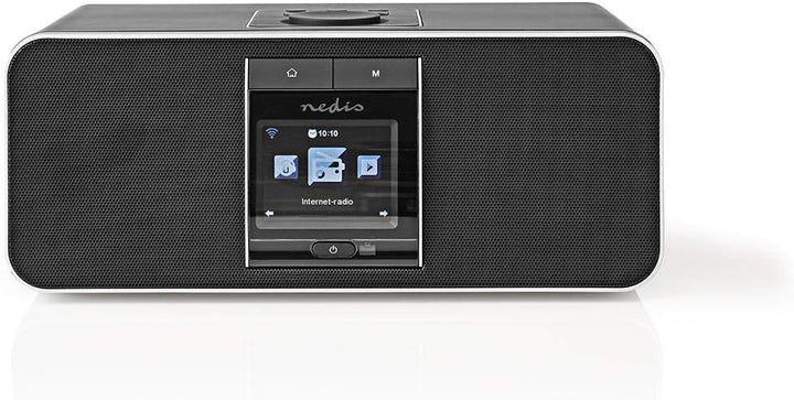 Nedis - Internetradio - 42 W - DAB+ - UKW - Bluetooth® - Farbe: Schwarz - Weck und Snooze Funktion -