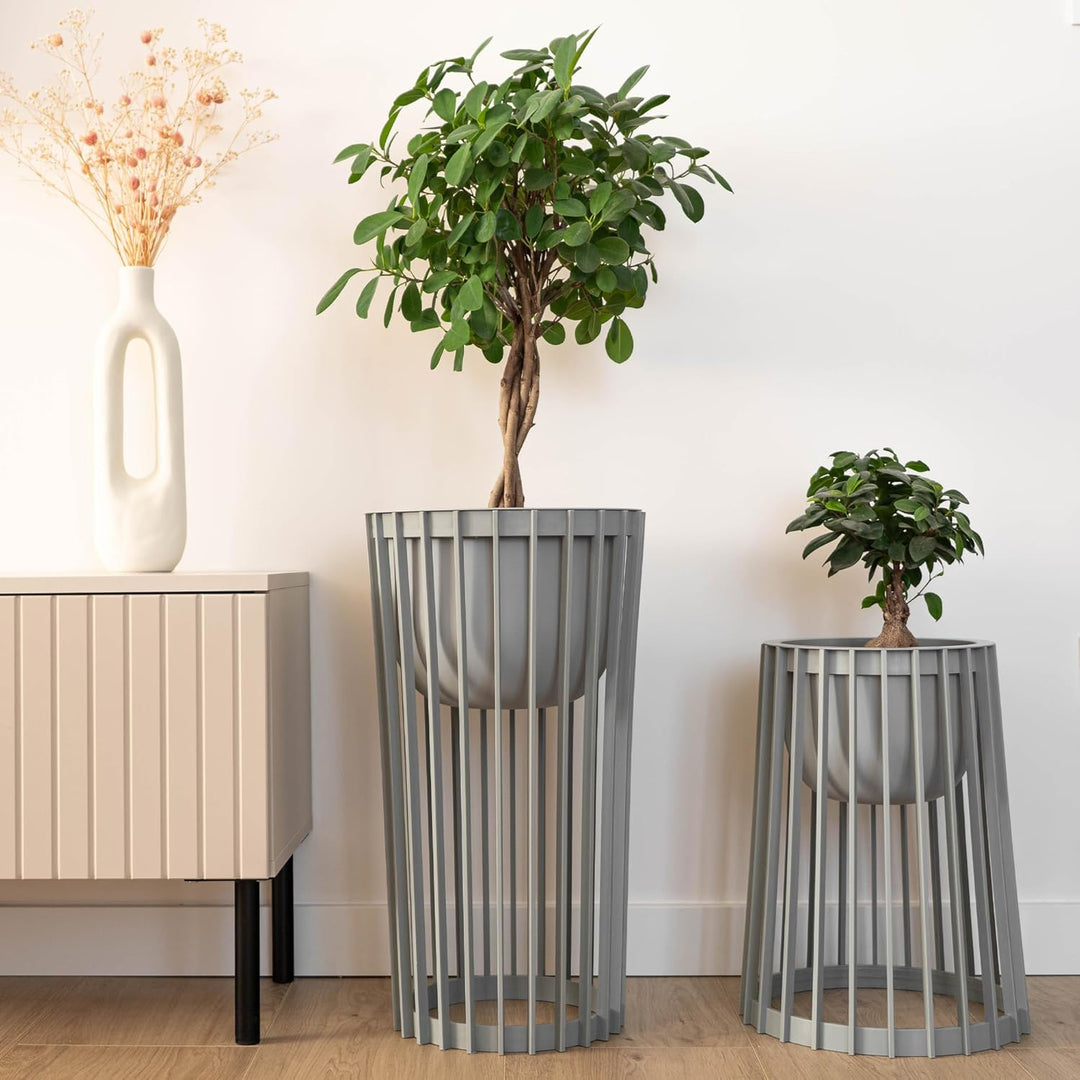 KADAX Blumentopfständer Aytre, Blumenständer aus Kunststoff, Pflanzenständer, Pflanzentisch, Blument