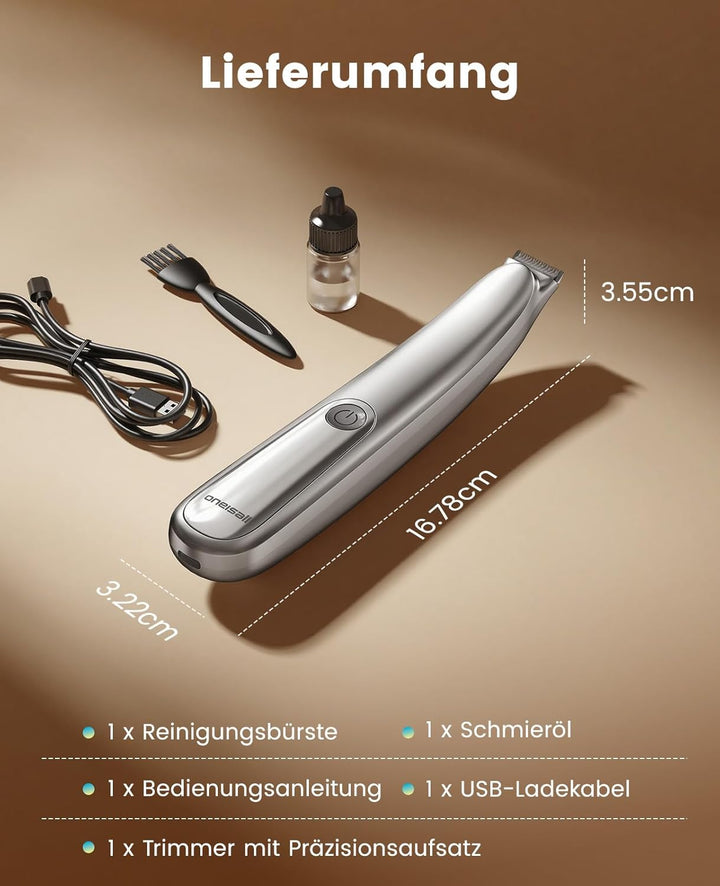 oneisall Pfotentrimmer für Hunde Extra Leise mit LED-Licht, Schermaschine Katze Hundepfoten Trimmer