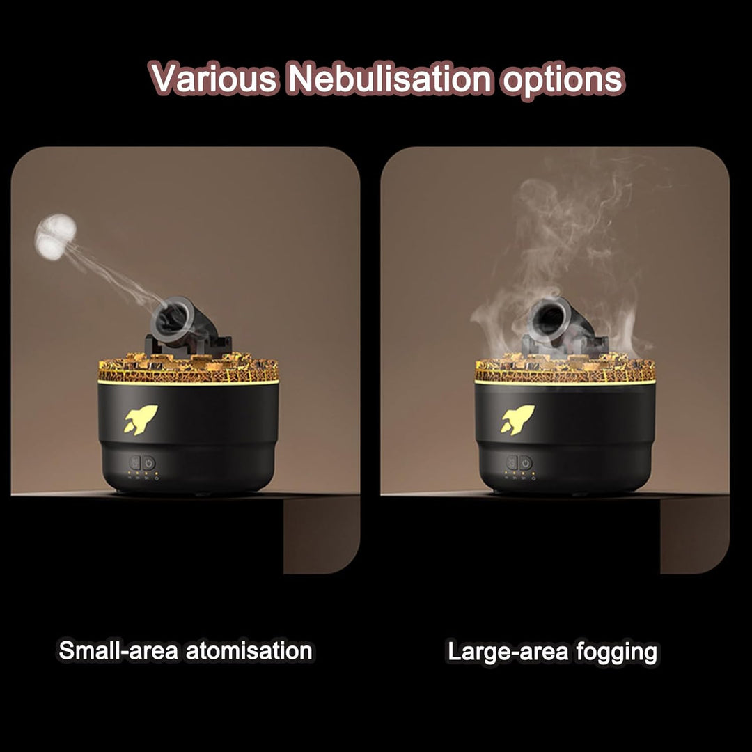 Cannon Blast Aroma Humidifier, Aromatherapie-Luftbefeuchter mit 2 Nebel-Modi, mit Timer für Zuhause