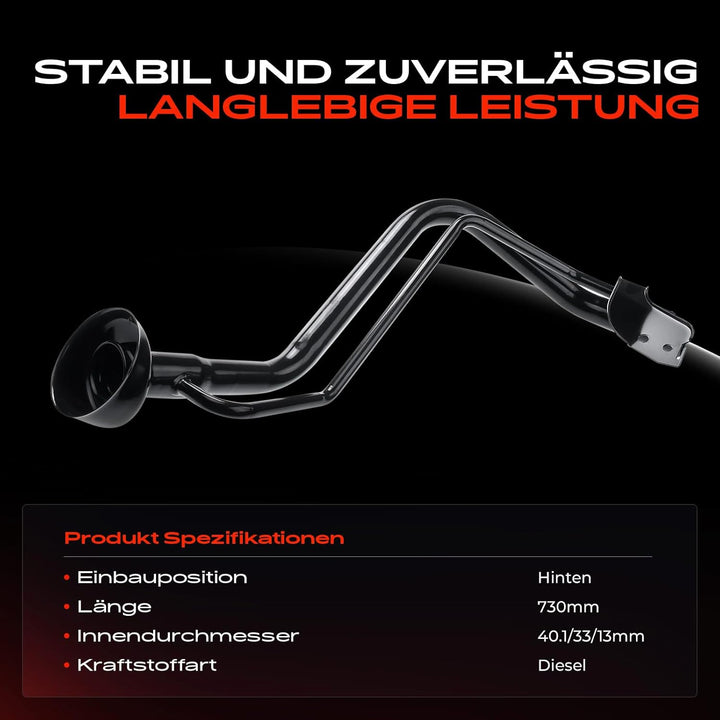 Kraftstoffeinfüllrohr Einfüllstutzen für Almera Tino V10 1.8L 2.0L Benzin 2.2L Diesel 2000-2006 1722
