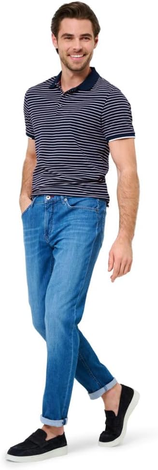 BRAX Herren Style Chuck Relax Flex Jeans 33W / 30L Mid Blue Used, 33W / 30L Mid Blue Used