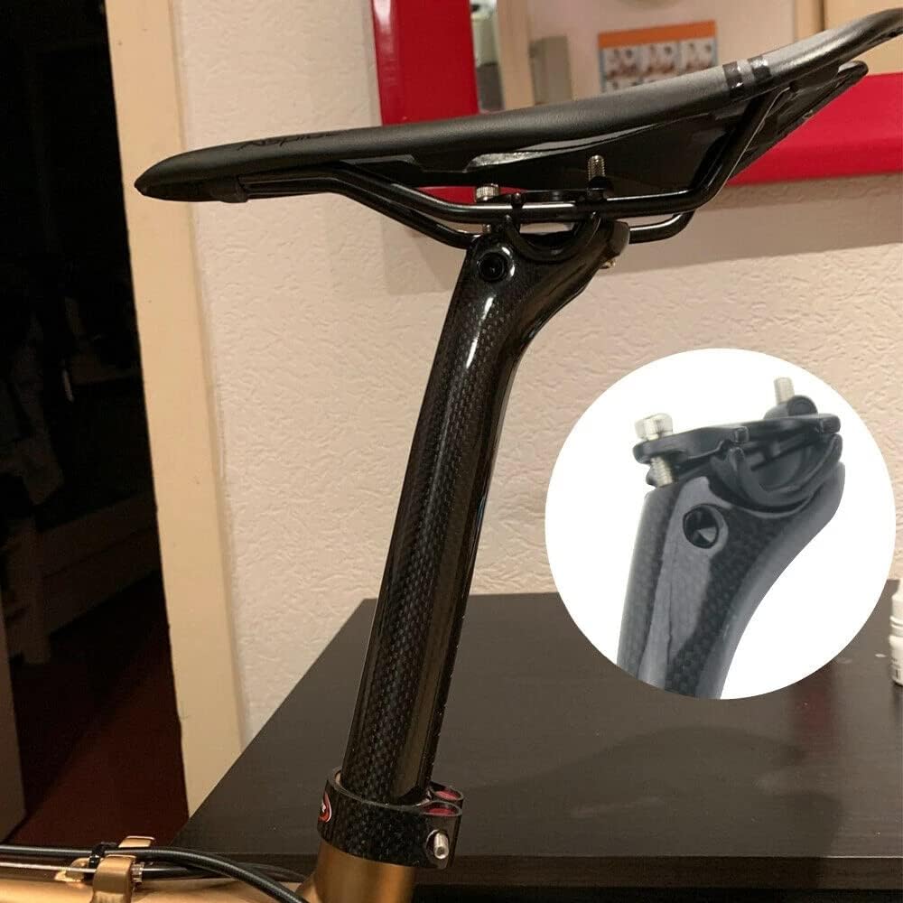 Alfa Pasca Fahrrad Sattelstütze Sattelstütze Carbon Rennrad/Mountainbike 350/400mm 3K Matt/Glänzend