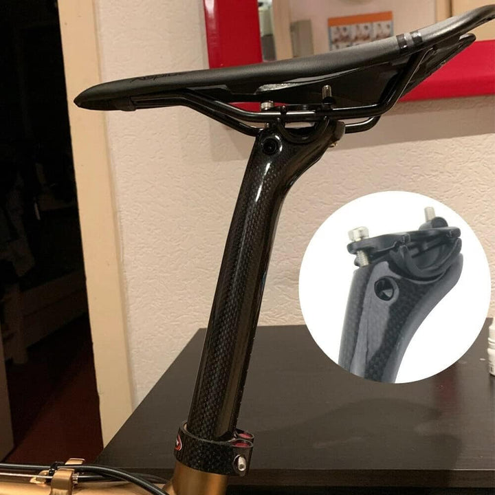 Alfa Pasca Fahrrad Sattelstütze Sattelstütze Carbon Rennrad/Mountainbike 350/400mm 3K Matt/Glänzend