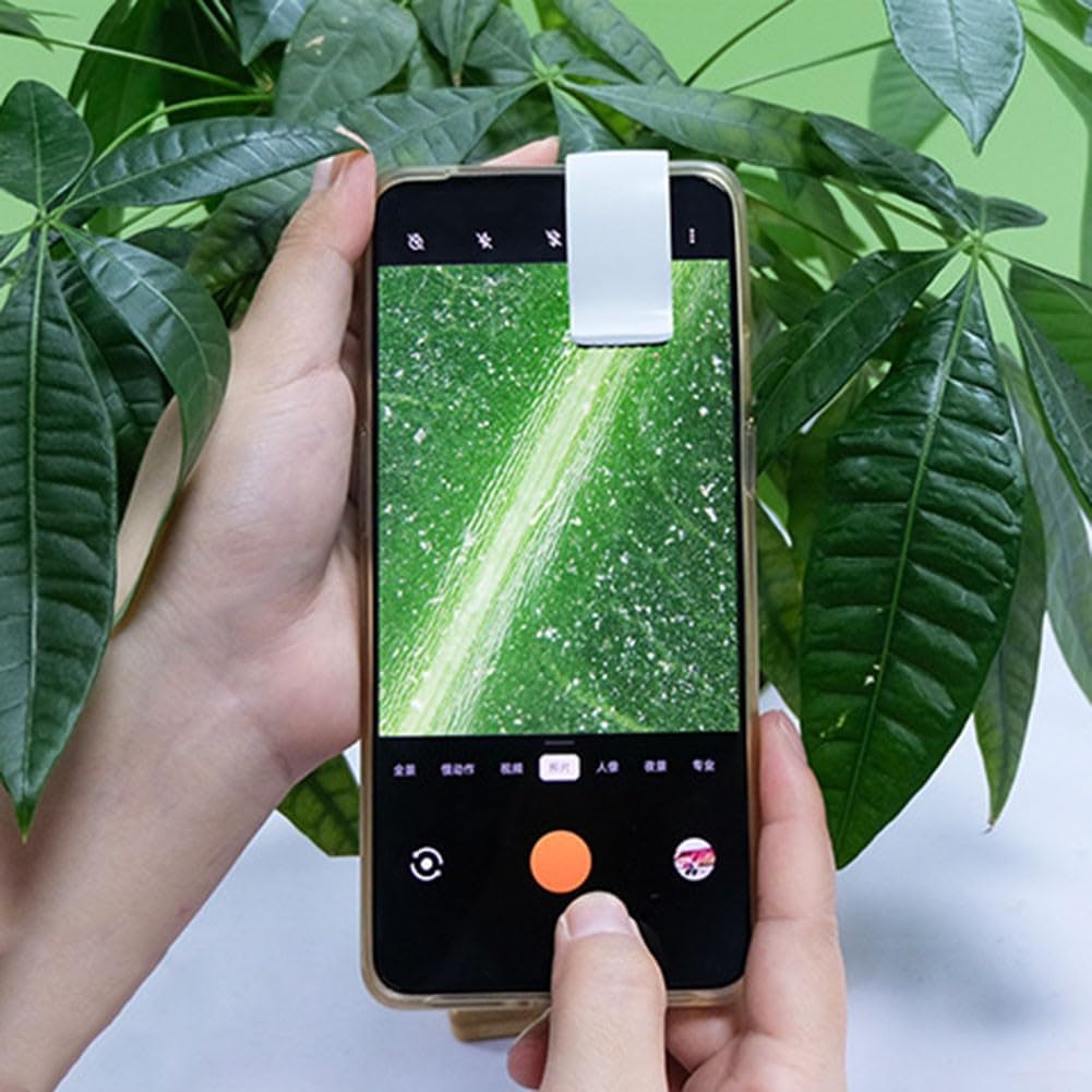 200 x Handy-Mikroskop-Objektiv mit LED-Licht, tragbares digitales Mikroskop für Kinder, Handmikrosko