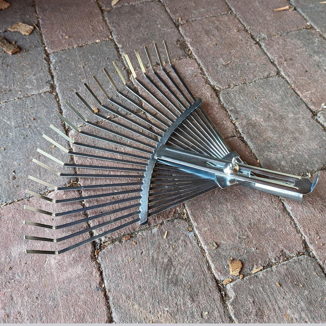 Garten Gerät Harke Rasen Boden Erde Rechen Metall Zinken Gartenrechen mit und ohne Holz Stiel (Reche