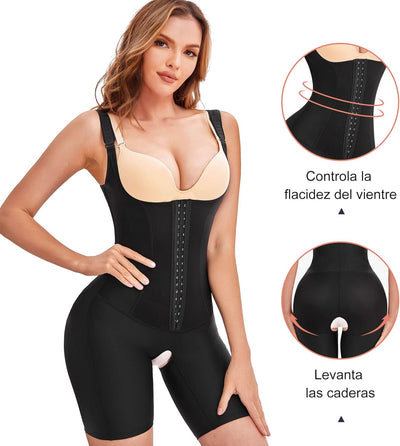 CHUMIAN Body Shapewear Damen Bauchweg Bodysuit Miederbody Stark Formend Taillenformer Fajas Colombia