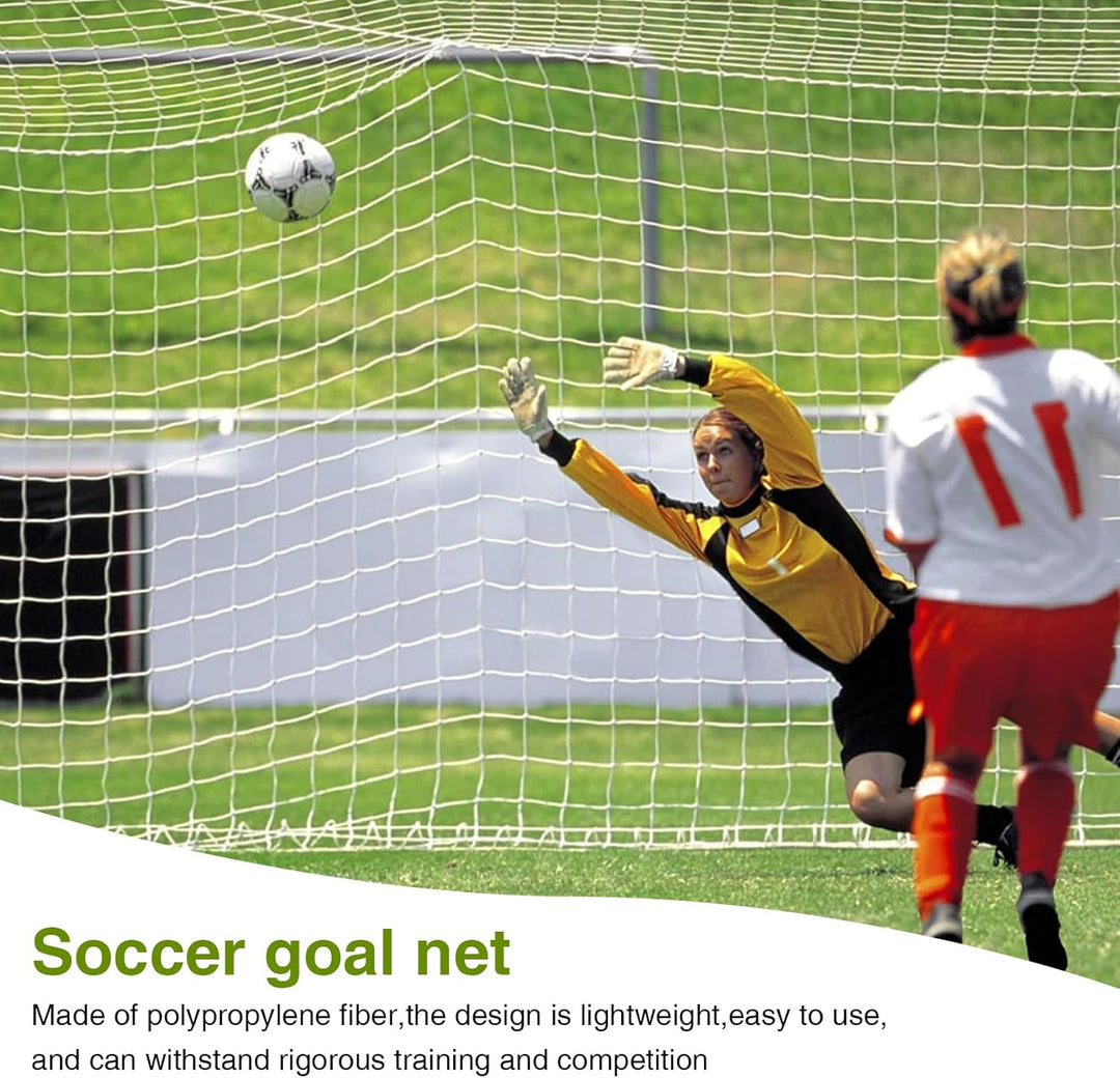 Fussballnetz 3x2 m, Tornetz 3x2m Grösse Fussballtornetz Polypropylenfaser Ersatznetz für Fussballtor