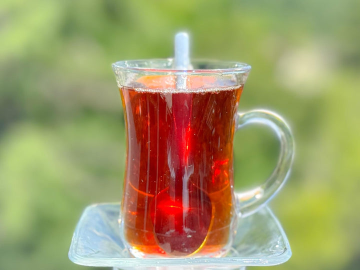 Topkapi - 18-tlg Türkisches Tee-Set Keyif-Sultan, 6 Teegläser, 6 Untersetzer, 6 Teelöffel, Komplett-