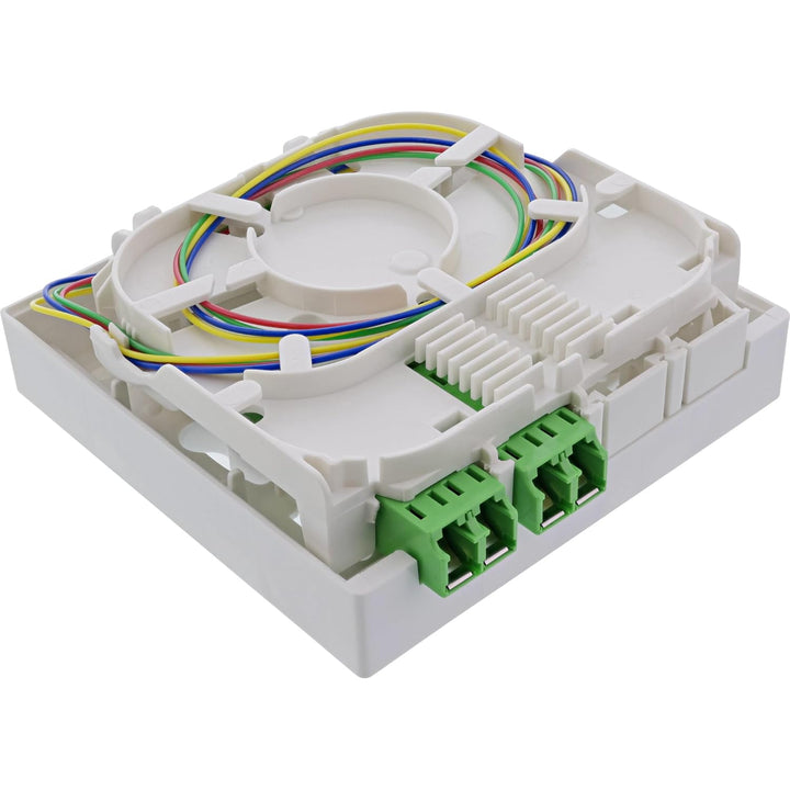 InLine FTTH Verlängerungsbox, 4x LC/APC, 9/125µm OS2, vorkonfektioniert, 10m, für Aufputzmontage, we