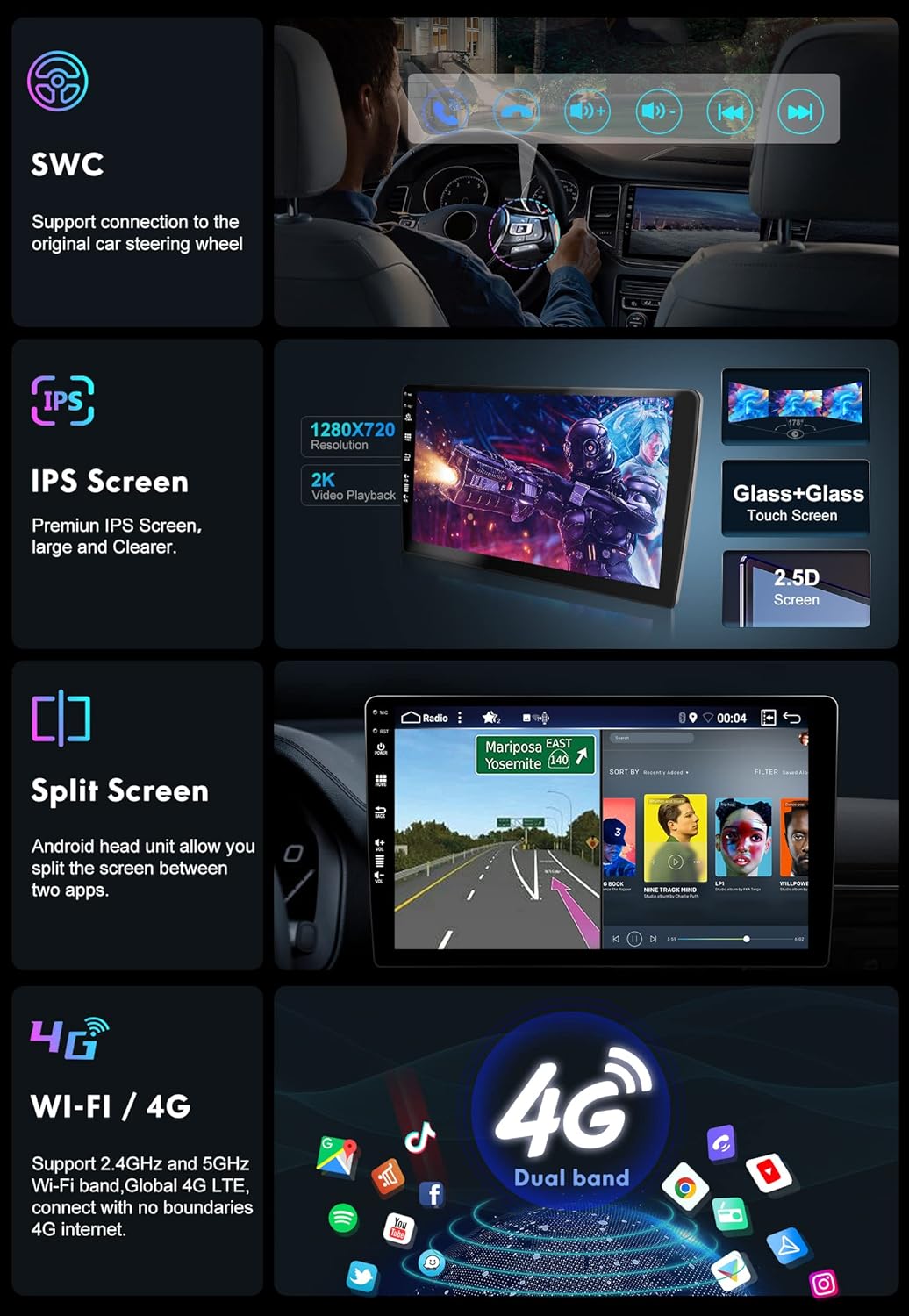 [8G+256G, 8-Core] - Autoradio für Benz Vito 3 W447 (2014-2020) Android 15 GPS Radio - CarPlay/Androi