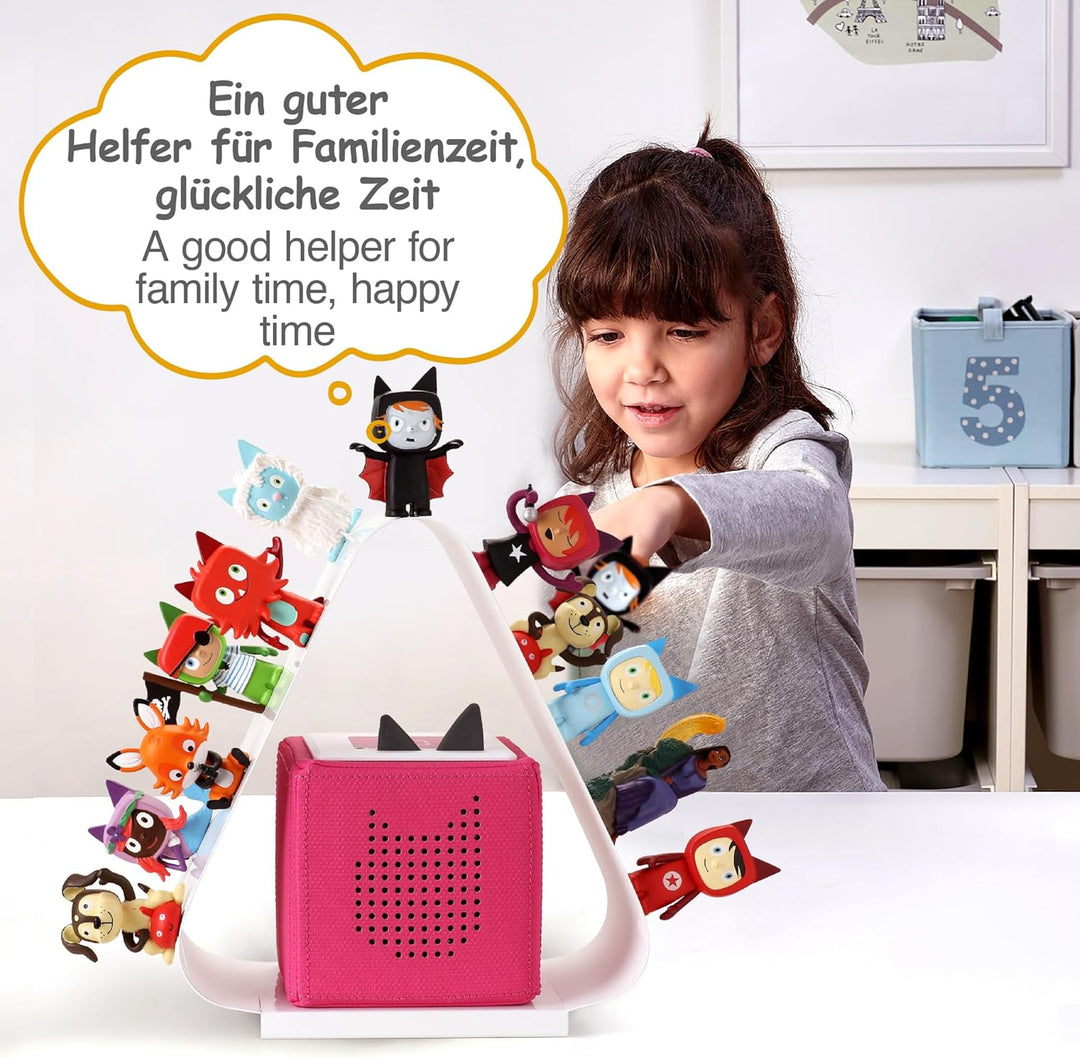 Dreieckiges Tonie Regal vollständig magnetisches Toniebox Regal für mehr als 40-50 Figuren + Box Ton