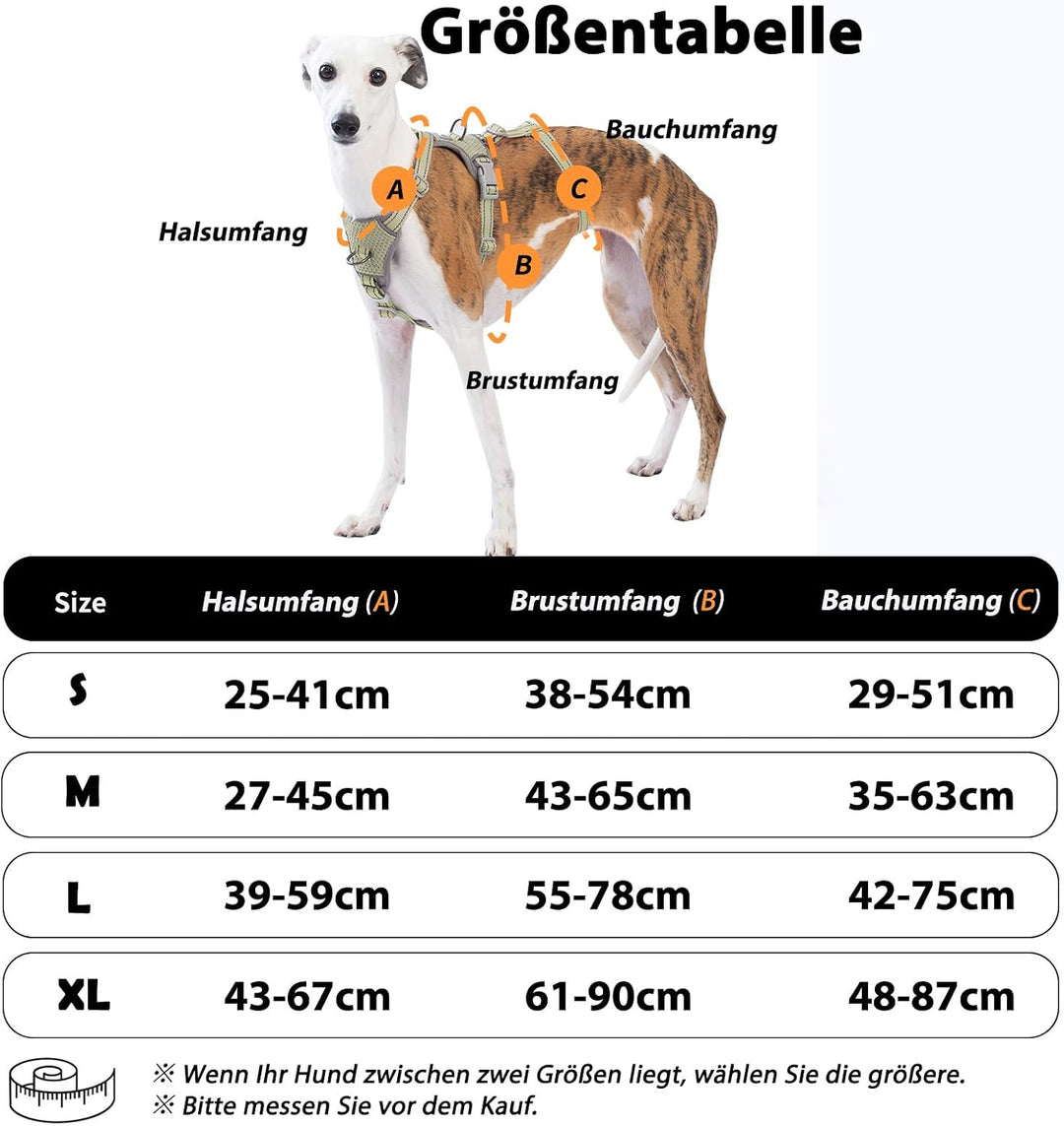 Huntboo Sicherheitsgeschirr Hund Ausbruchsicher, Panikgeschirr für Hunde, Anti Zug Hundegeschirr, Re