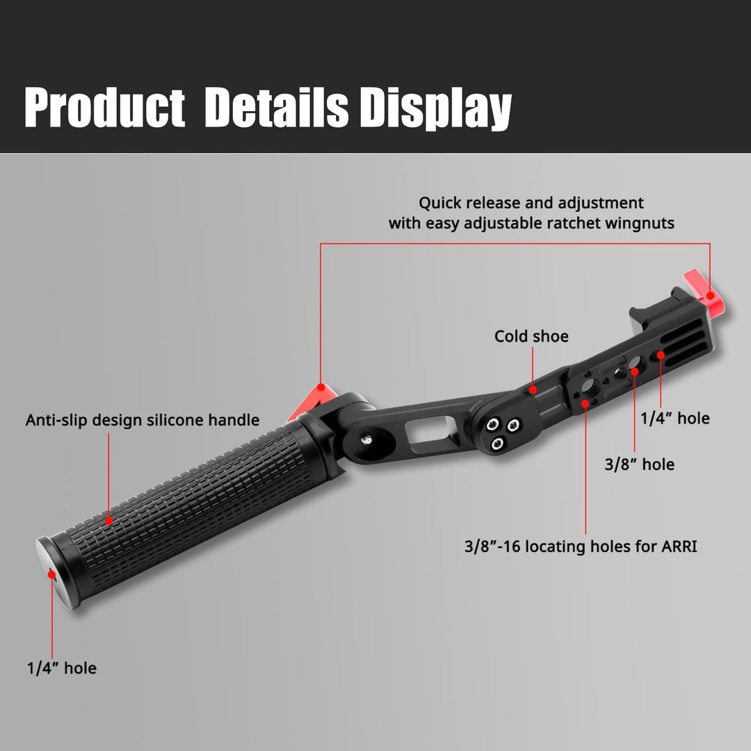 HAFOKO RS2 RS3 Gimbal Handgriff Einstellbar Handhaben Schlinge Verlängerung Halterung Handlich Alumi