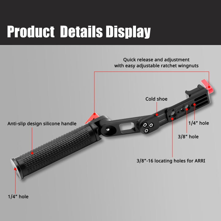 HAFOKO RS2 RS3 Gimbal Handgriff Einstellbar Handhaben Schlinge Verlängerung Halterung Handlich Alumi