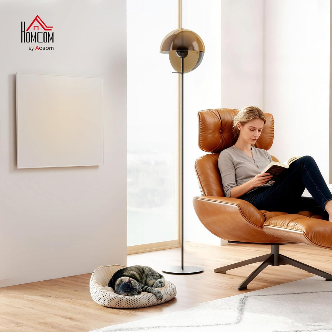 HOMCOM Infrarotheizung 400W mit einstellbarer Thermostat Wandmontage 2-4 Min auf Betriebstemperatur