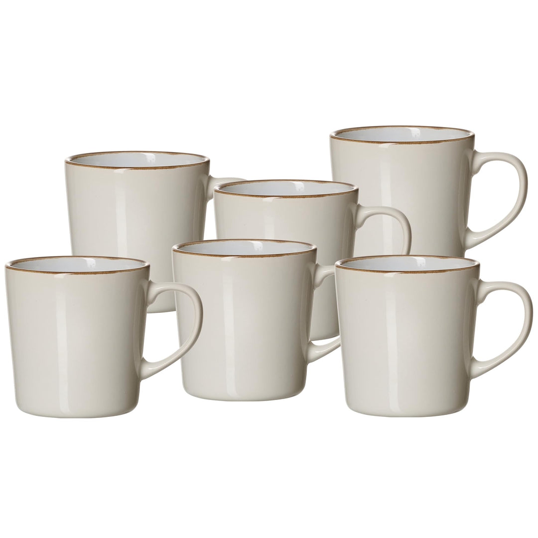 Ritzenhoff & Breker, Keramik, Kaffeebecher-Set Visby, 6-teilig, je 400 ml, Weiss Kaffeebecher Weiss,
