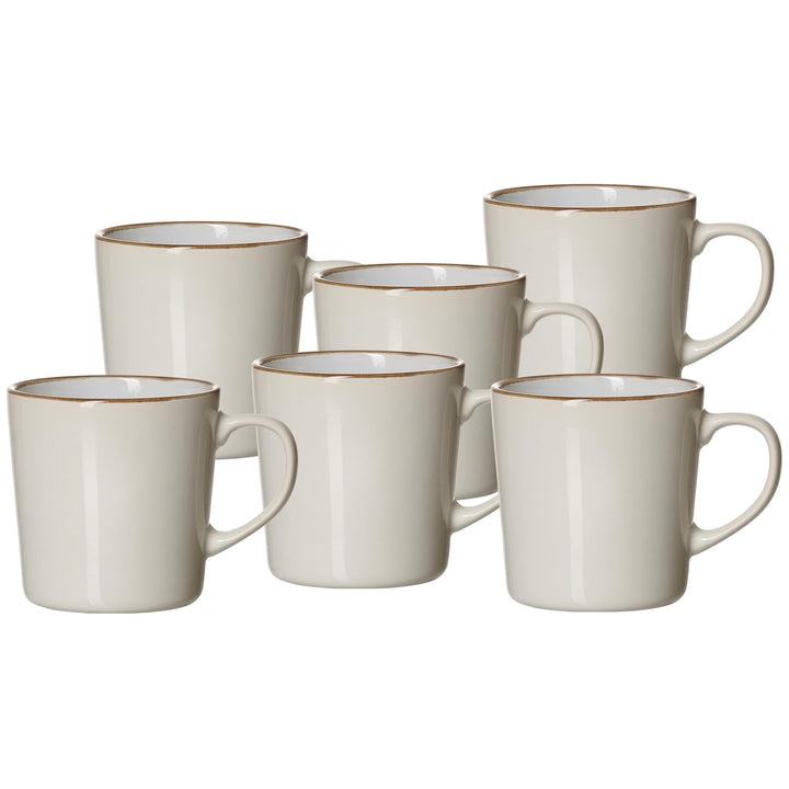 Ritzenhoff & Breker, Keramik, Kaffeebecher-Set Visby, 6-teilig, je 400 ml, Weiss Kaffeebecher Weiss,