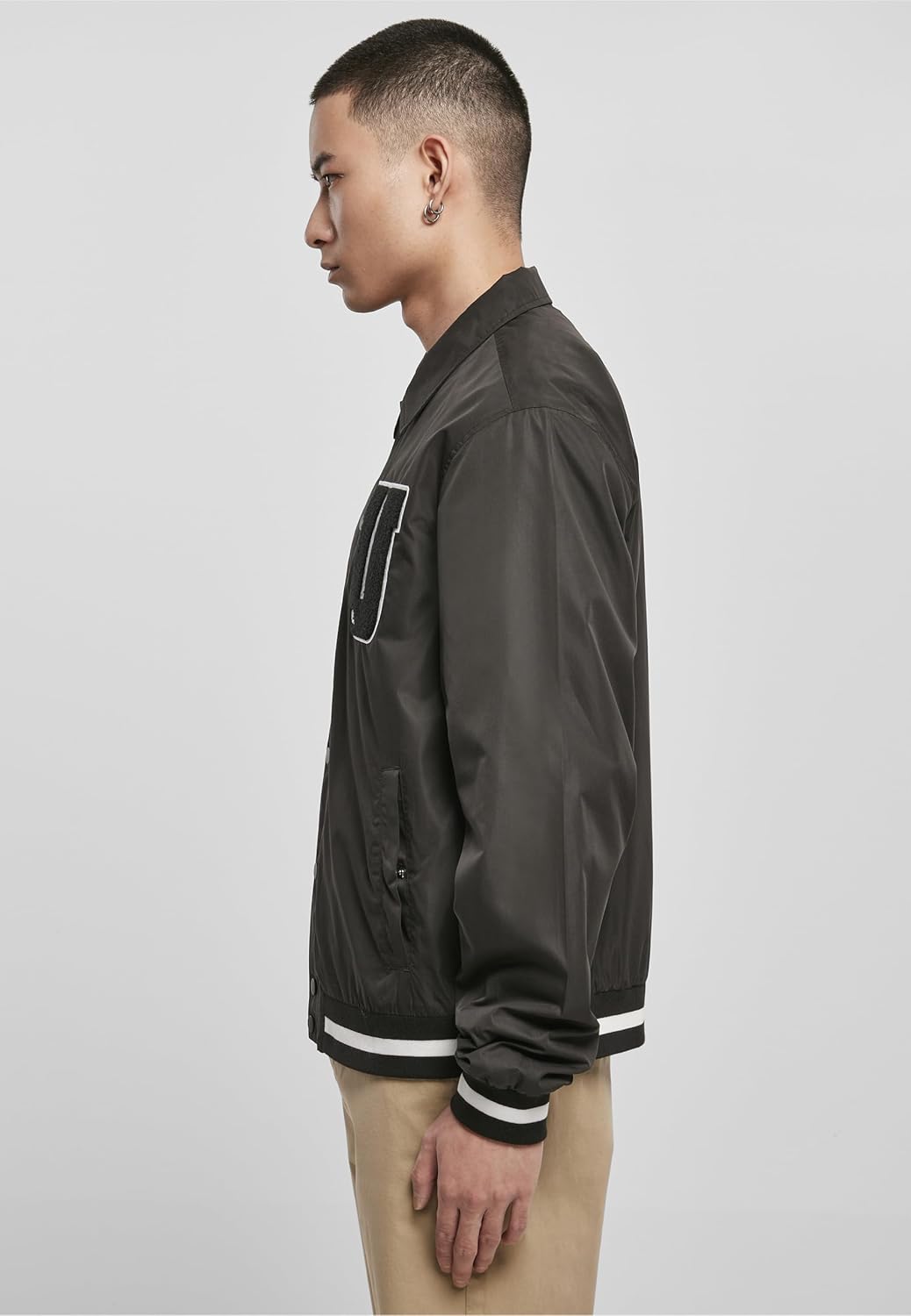 Urban Classics Herren Sports College Jacket L Schwarz, L Schwarz
