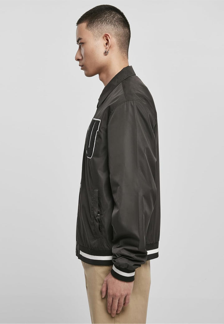 Urban Classics Herren Sports College Jacket L Schwarz, L Schwarz