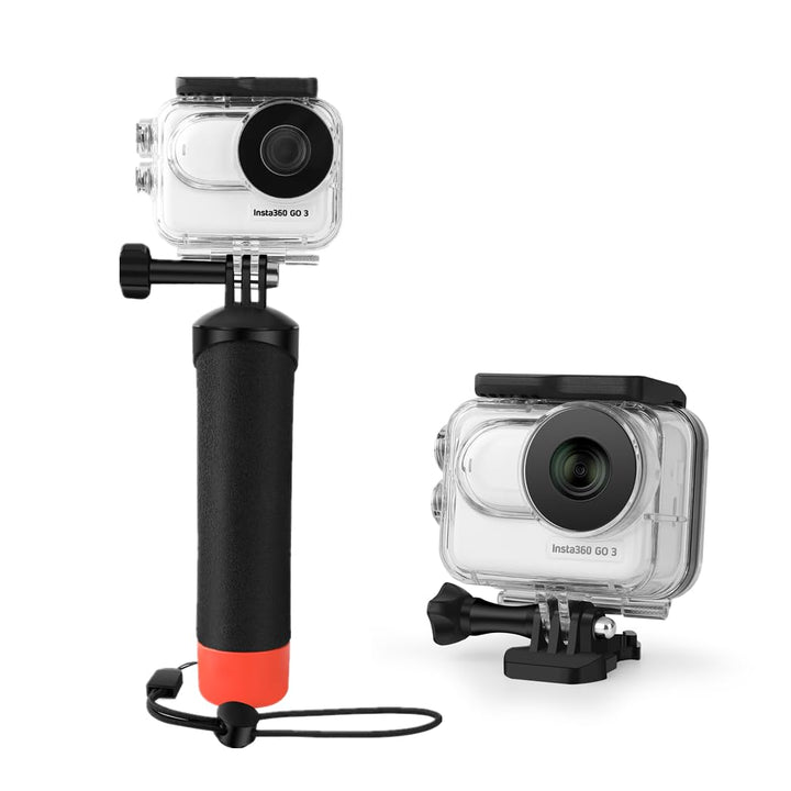 LEWOTE Wasserdichte Hülle und schwimmender Handgriff, kompatibel mit Insta360 GO 3, schützendes Unte