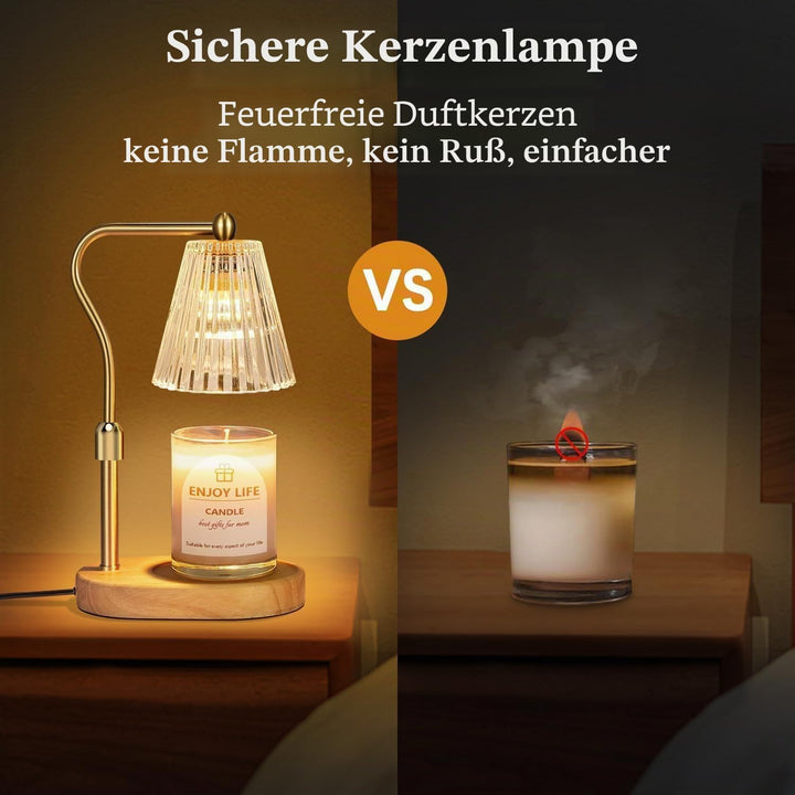 Kerzenwärmer Lampe, Candle Warmer mit Timer und Dimmer, Elektrischer Candle Warmer Lamp, Vintage Ker